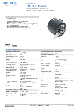 Baumer HMG10-B - DeviceNet Absolute encoder Fiche technique