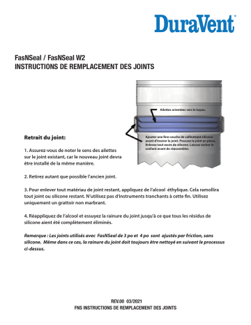 DuraVent FasNSeal W2 Guide d'installation | Fixfr