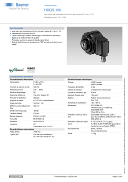 Baumer HOGS 100 Sine encoder Fiche technique