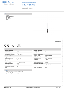 Baumer IFRM 03N3503/Q Inductive proximity switch Fiche technique