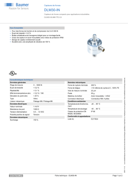 Baumer DLM30-IN Force sensor Fiche technique