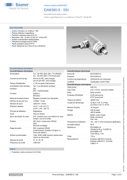 Baumer EAM360-S - SSI Absolute encoder Fiche technique