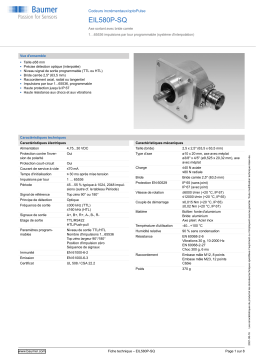 Baumer EIL580P-SQ Incremental encoder Fiche technique