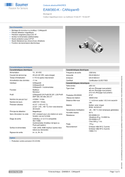 Baumer EAM360-K - CANopen® Absolute encoder Fiche technique