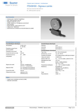 Baumer ITD49H00 - Rectangular signal Encoder Fiche technique