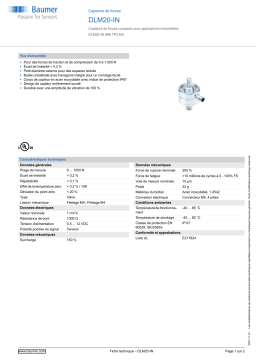 Baumer DLM20-IN Force sensor Fiche technique