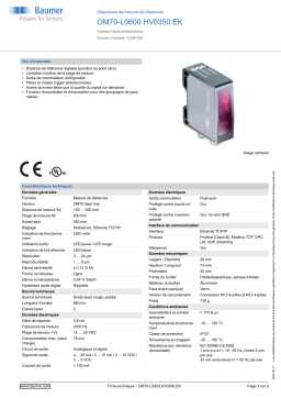 Baumer OM70-L0600.HV0350.EK Distance sensor Fiche technique