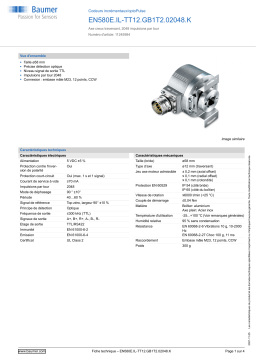 Baumer EN580E.IL-TT12.GB1T2.02048.K Incremental encoder Fiche technique