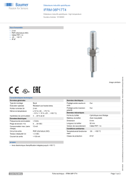 Baumer IFRM 08P17T4 Inductive sensors special version Fiche technique