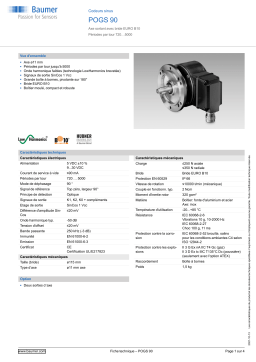 Baumer POGS 90 Sine encoder Fiche technique