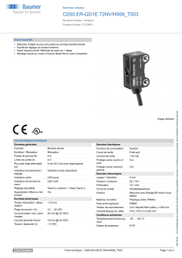 Baumer O200.ER-GD1E.72NV/H006_T003 Through beam sensor Fiche technique