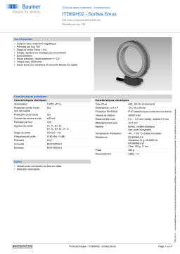 Baumer ITD69H02 - Sine signal Encoder Fiche technique