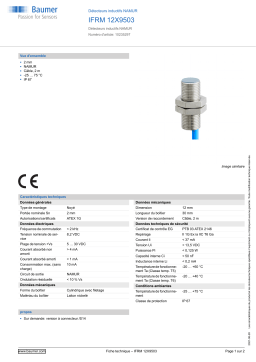 Baumer IFRM 12X9503 Inductive sensors NAMUR Fiche technique