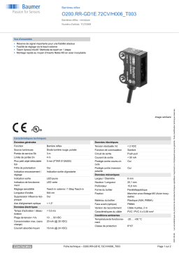 Baumer O200.RR-GD1E.72CV/H006_T003 Retro-reflective sensor Fiche technique