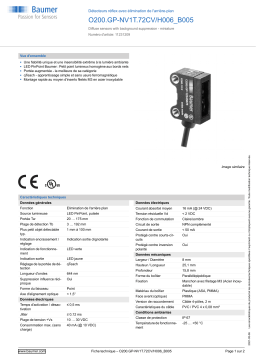 Baumer O200.GP-NV1T.72CV/H006_B005 Diffuse sensor Fiche technique