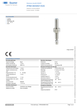 Baumer IFRM 08X9501/S35 Inductive sensors NAMUR Fiche technique