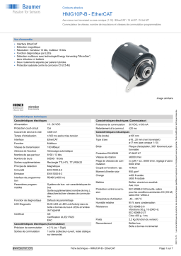 Baumer HMG10P-B - EtherCAT Absolute encoder Fiche technique