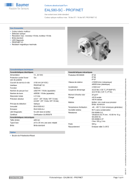 Baumer EAL580-SC - PROFINET Absolute encoder Fiche technique