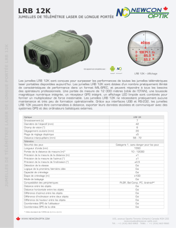 Newcon Optik LRB 12K spécification | Fixfr