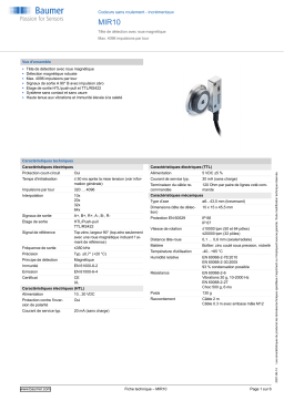 Baumer MIR10 Encoder Fiche technique