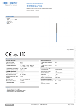 Baumer IFRM 03N3713/L Inductive proximity switch Fiche technique