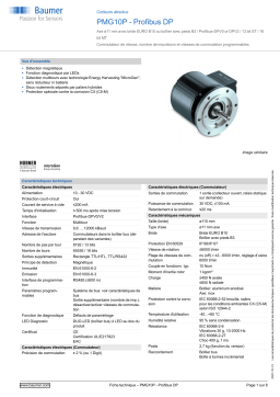 Baumer PMG10P - Profibus DP Absolute encoder Fiche technique