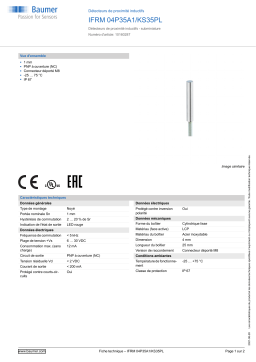 Baumer IFRM 04P35A1/KS35PL Inductive proximity switch Fiche technique