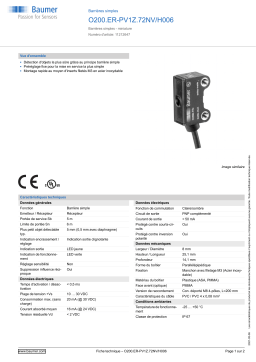 Baumer O200.ER-PV1Z.72NV/H006 Through beam sensor Fiche technique