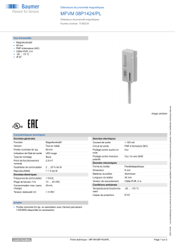 Baumer MFVM 08P1424/PL Magnetic proximity switch Fiche technique