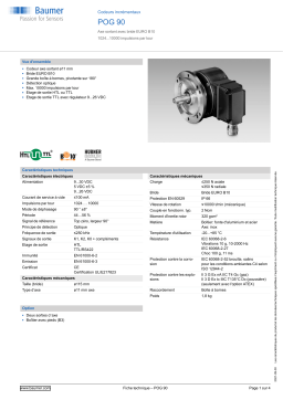 Baumer POG 90 Incremental encoder Fiche technique