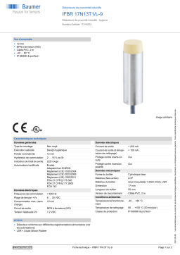 Baumer IFBR 17N13T1/L-9 Inductive proximity switch Fiche technique