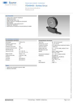 Baumer ITD49H00 - Sine signal Encoder Fiche technique