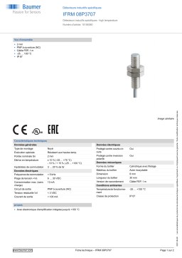 Baumer IFRM 08P3707 Inductive sensors special version Fiche technique