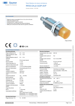 Baumer RR30.DAJ2-GGPI.9VF Radar distance measuring sensor Fiche technique