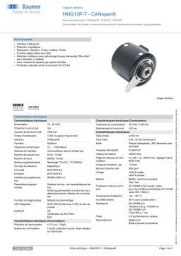 Baumer HMG10P-T - CANopen® Absolute encoder Fiche technique