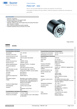 Baumer PMG10P - SSI Absolute encoder Fiche technique