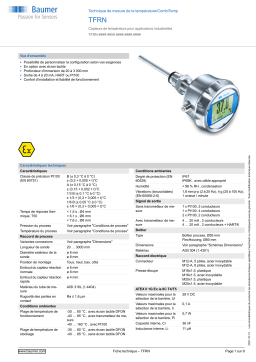 Baumer TFRN Temperature measurement Fiche technique