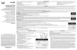 Leviton OSFHP-ILW Occupancy and Photocell Manuel utilisateur