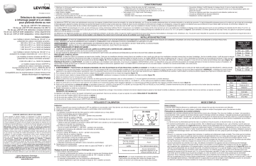 OSFHP-I4W | OSFHP-ITW | Leviton OSFHP-ILW Occupancy and Photocell Manuel utilisateur | Fixfr