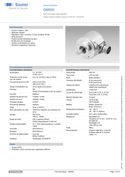 Baumer GM400 Absolute encoder Fiche technique