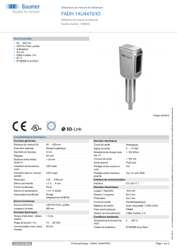 Baumer FADH 14U4470/IO Distance sensor Fiche technique