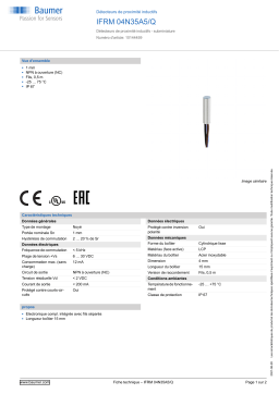 Baumer IFRM 04N35A5/Q Inductive proximity switch Fiche technique