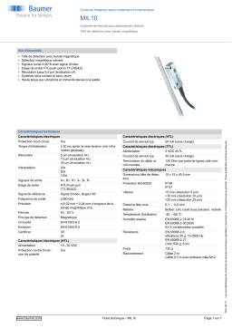 Baumer MIL10 Linear encoder Fiche technique