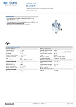 Baumer DLM40-IN Force sensor Fiche technique