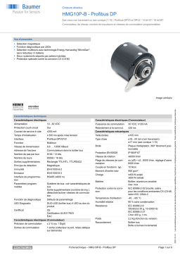 Baumer HMG10P-B - Profibus DP Absolute encoder Fiche technique