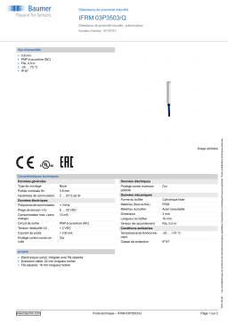 Baumer IFRM 03P3503/Q Inductive proximity switch Fiche technique