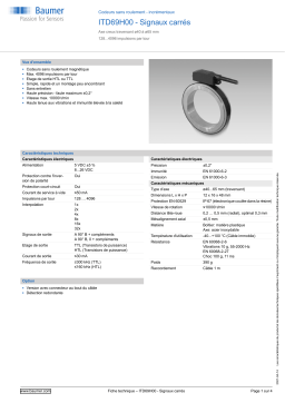 Baumer ITD69H00 - Rectangular signal Encoder Fiche technique