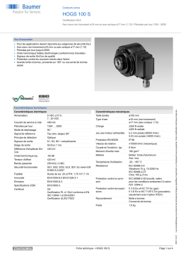 Baumer HOGS 100 S Sine encoder Fiche technique