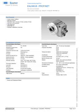 Baumer EAL580-B - PROFINET Absolute encoder Fiche technique