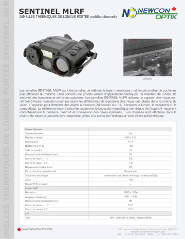 Newcon Optik SENTINEL MLRF spécification | Fixfr